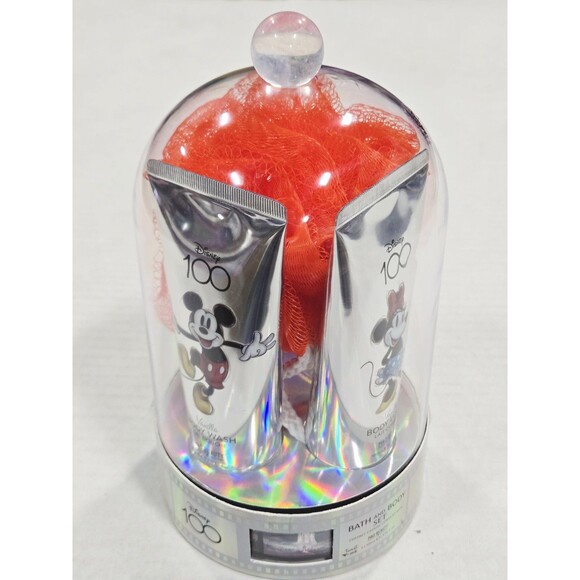 Disney 100 Bath Body Set Mad Beauty Vanilla Lotion Wash Mickey Minnie Gift NIB - Picture 2 of 7